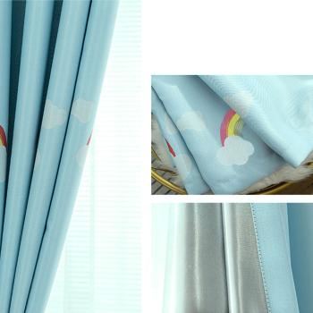 Qian Verdunkelungsvorhänge Regenbogen Schlicht 2er Pack Individuell anpassbar Perforationen